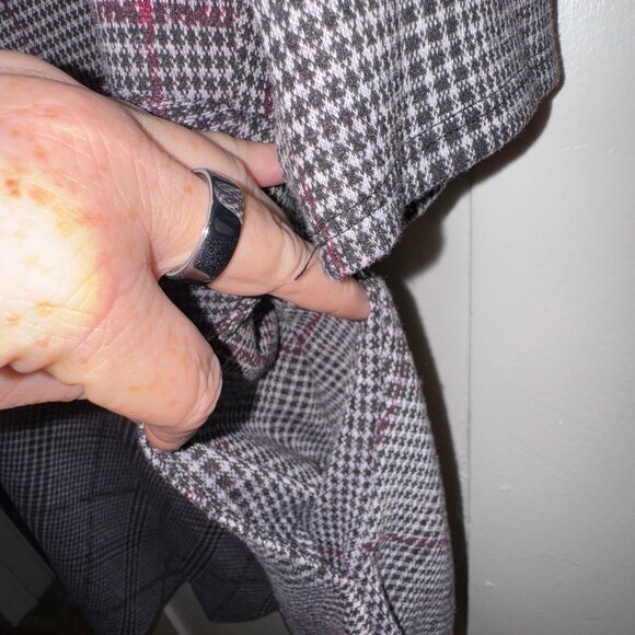 GAP – Grey/Purple/Black Plaid Flare Dress (Size XL), EUC. - Picture 4 of 5